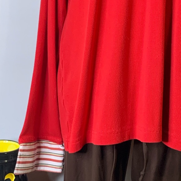 Fashion Bug Red Layered Look Sweater - Picture 3 of 8